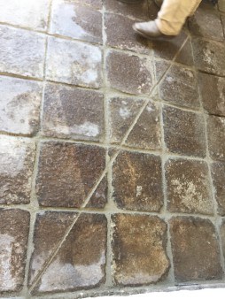 historic stone ramp construction before resurfacing