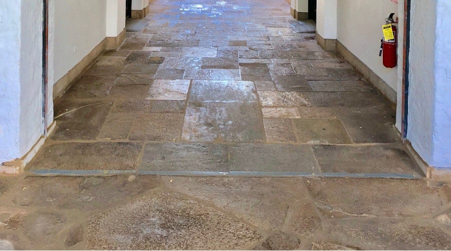 completed stone ramp construction