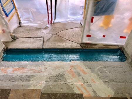 waterproofing material for stone ramp construction
