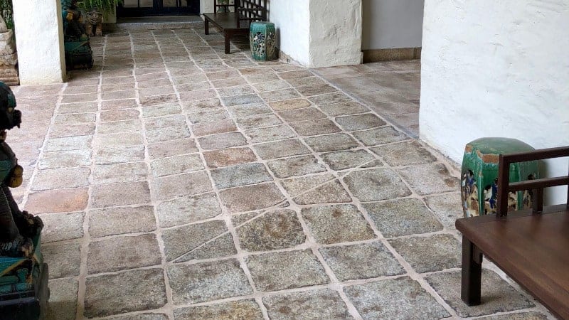 stone restoration and ADA ramp completed, clean and seal after stone ramp construction