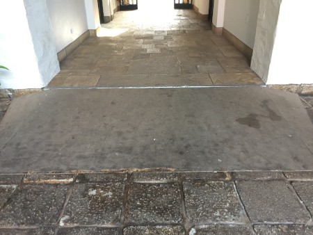 before stone ramp construction