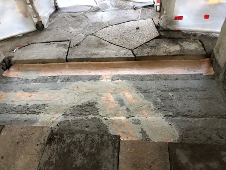 in progress stone ramp construction