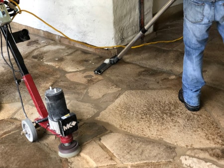 clean and seal after stone ramp construction