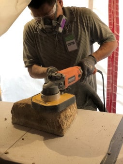 preparing stone for historic stone restoration